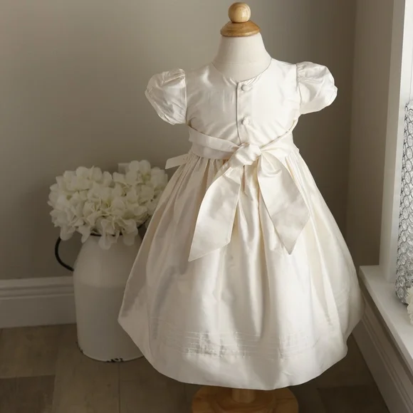 Ivory Flower Girl Dress 24 Months Designer Flower Girl Special Occasion Like New - Picture 9 of 9